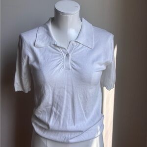 Aspire White Short Sleeve Polo Shirt